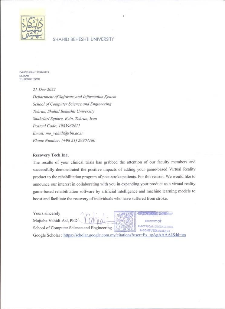 Collaboration with Shahid Beheshti University